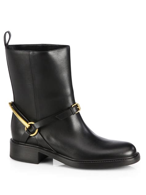 Women's Horsebit boot in black leather 